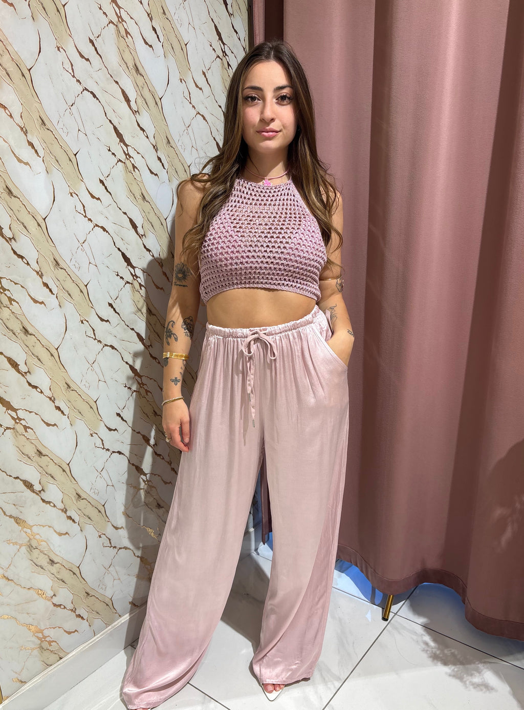 Pantalone satin