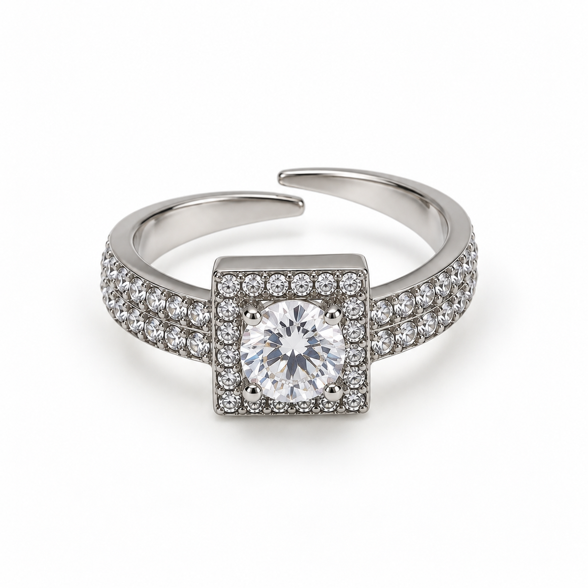 Anello diamond square