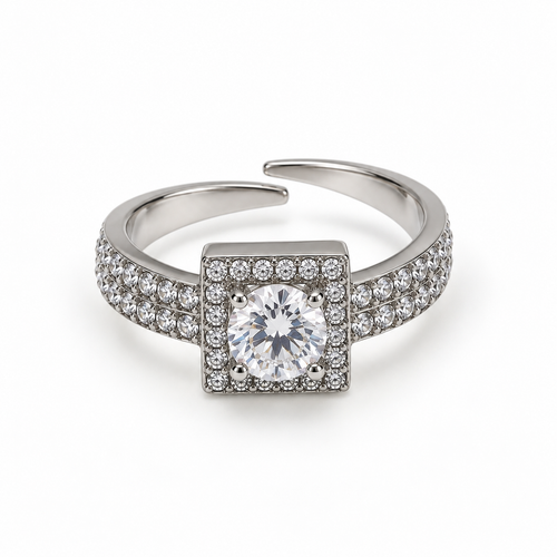 Anello diamond square