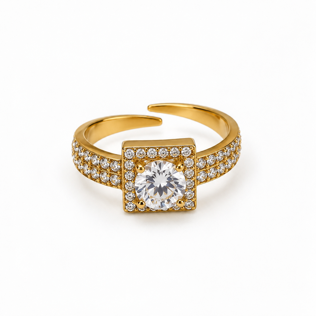 Anello diamond square