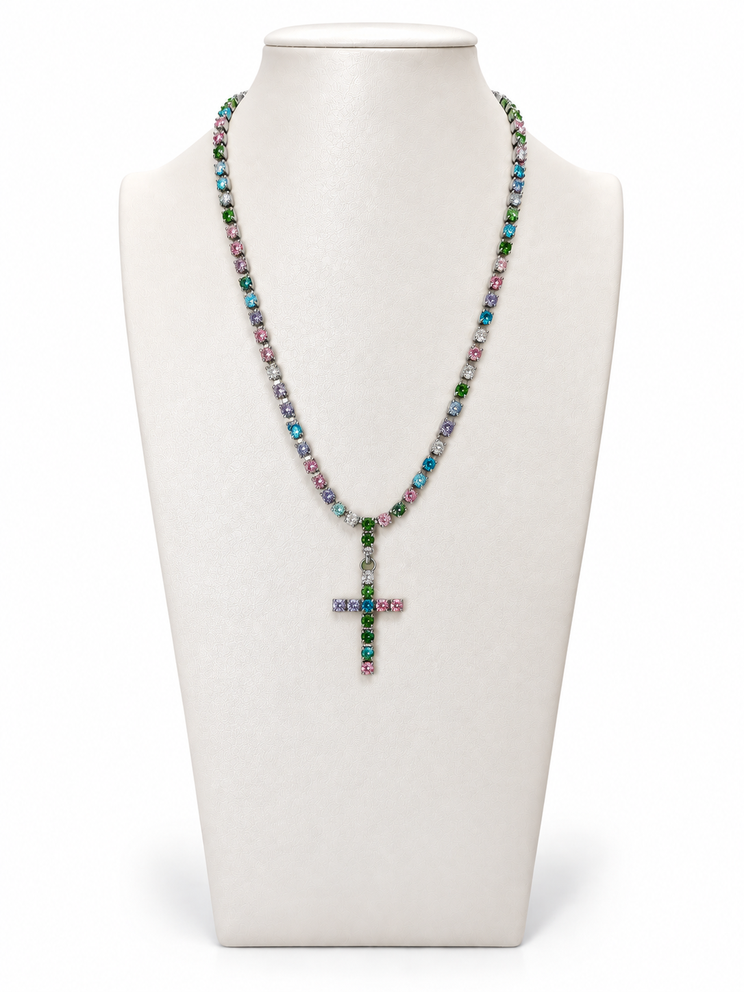 Collana croce rainbow