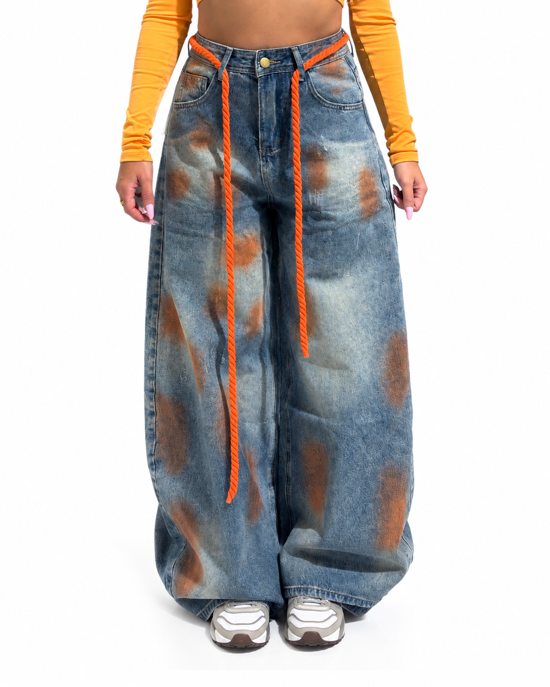 Jeans balloon rust